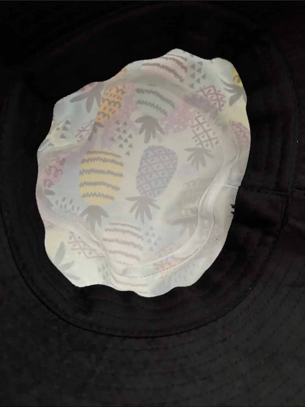 Two  Kids Bucket Hat - Pink & Multi Pineapple Print